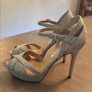 Nina Dark Silver Glitter High Heels - Samara